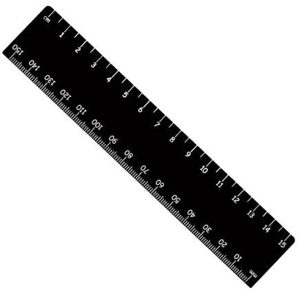15cm Black Ruler